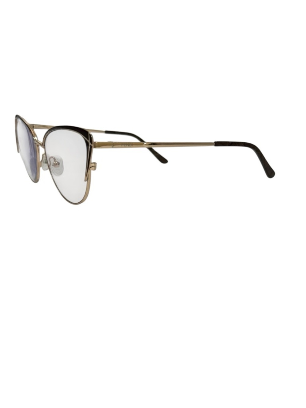 Fendi cat eye prescription glasses Gold Metal